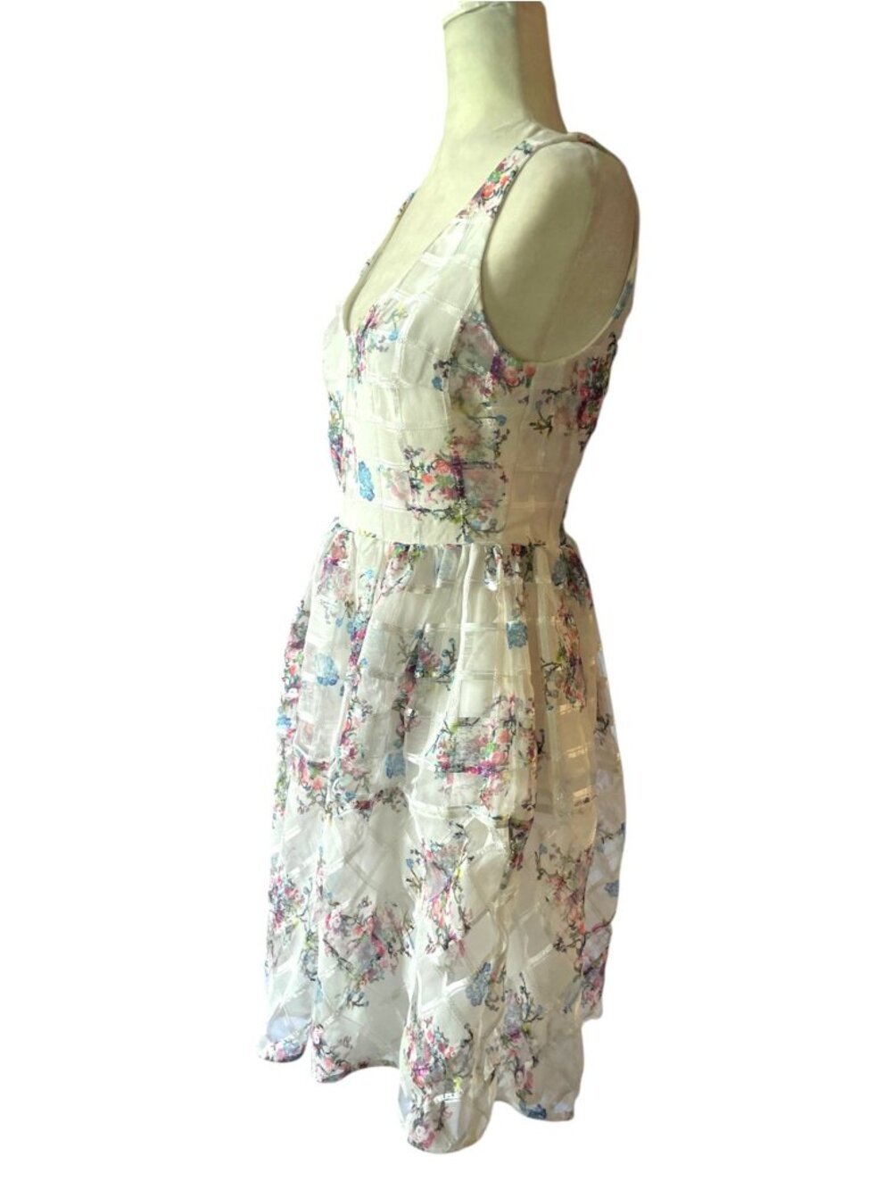 Anthropologie Maeve Peony Garden Dress SZ 6 White Floral Cottagecore Fairy - Picture 2 of 12